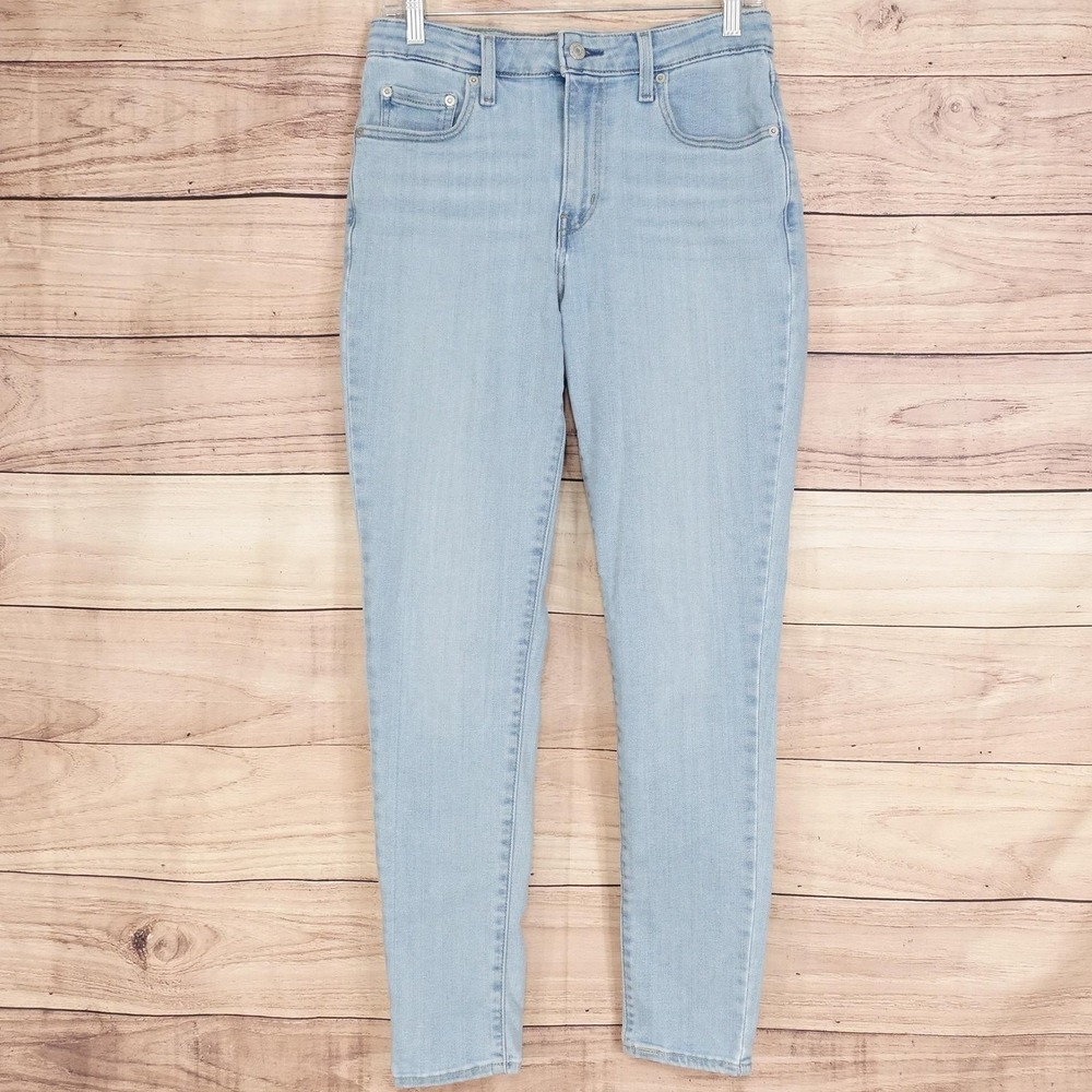 Levi's 721 High Rise Skinny Jeans Womens 29 Blue Light Wash Stretch 29x29 Denim